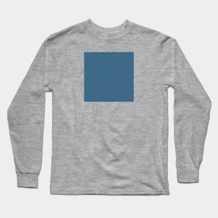 Art Deco Squares - Blue + Gold Long Sleeve T-Shirt